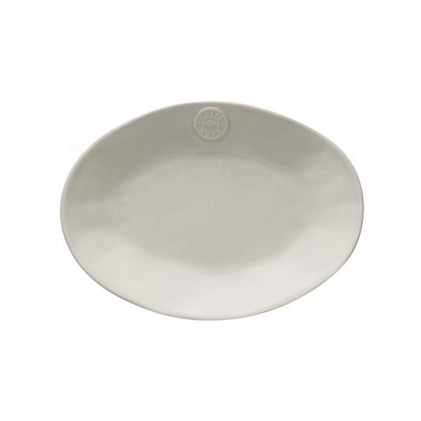 Costa Nova, Nova Kollektion, Steinzeug Geschirr, Platte, oval, sandgrau, 30 cm