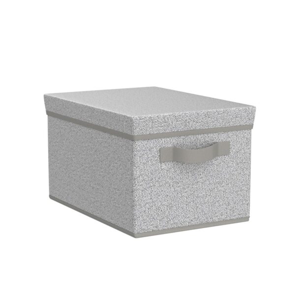 GRANNY SAYS 3er Set Aufbewahrungsboxen aus Stoff mit Deckel, faltbar, grau – Ordnungsboxen für Kleiderschrank – Bild 6