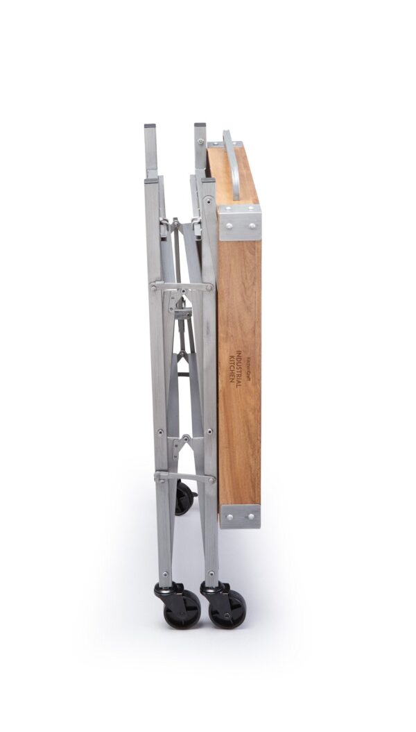 KitchenCraft Industrieller Küchenwagen aus Metall und Holz - 80x51x90 cm – Bild 7