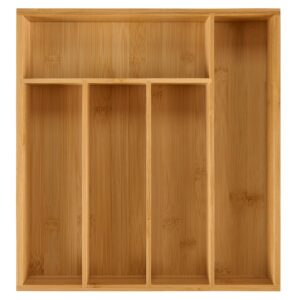 Blumtal Bambus Besteckkasten, 5 Fächer – Schubladentrenner Küche, passend für IKEA Maximera