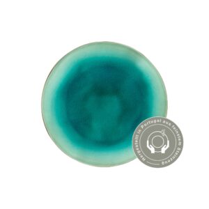 Costa Nova Riviera Teller – Ø 21,6 cm, Steinzeug, Azur-Blau, handveredelt, spülmaschinen- & mikrowellenfest